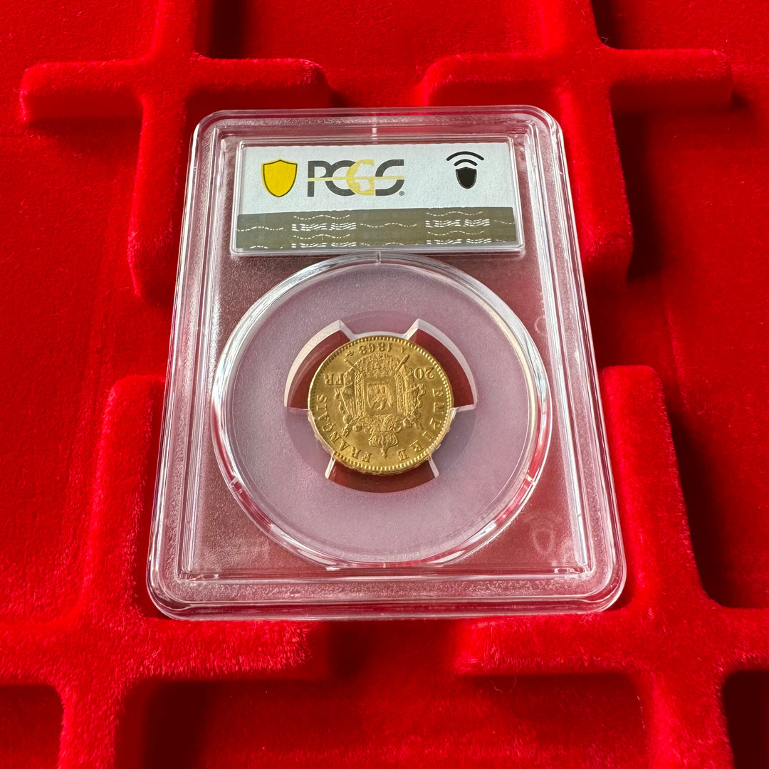 1868年A フランス ナポレオン3世 20フラン金貨 MS65 PCGS – FIRST SOVEREIGN