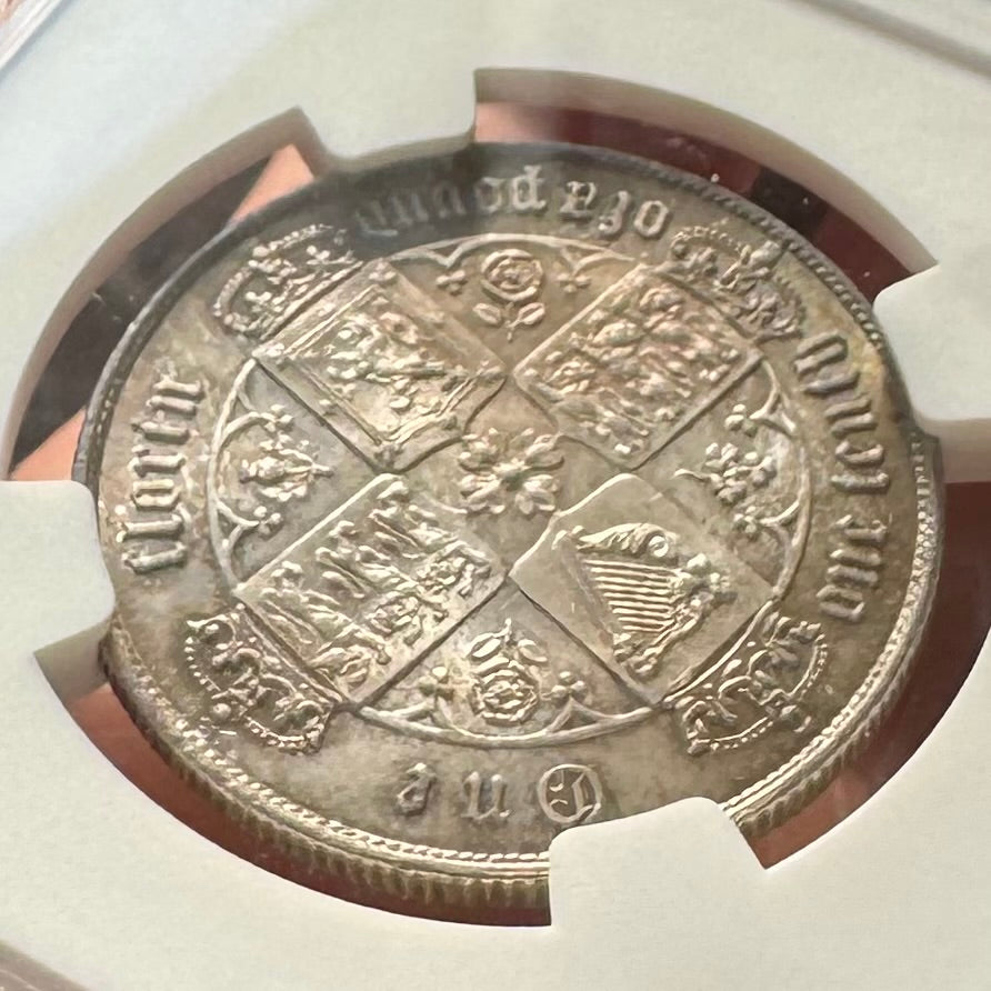 1873年 英国　クイーン ビクトリア  ゴシックタイプ B3フローリン 銀貨 1873年 英国 クイーン ビクトリア ゴシックタイプ B3フローリン