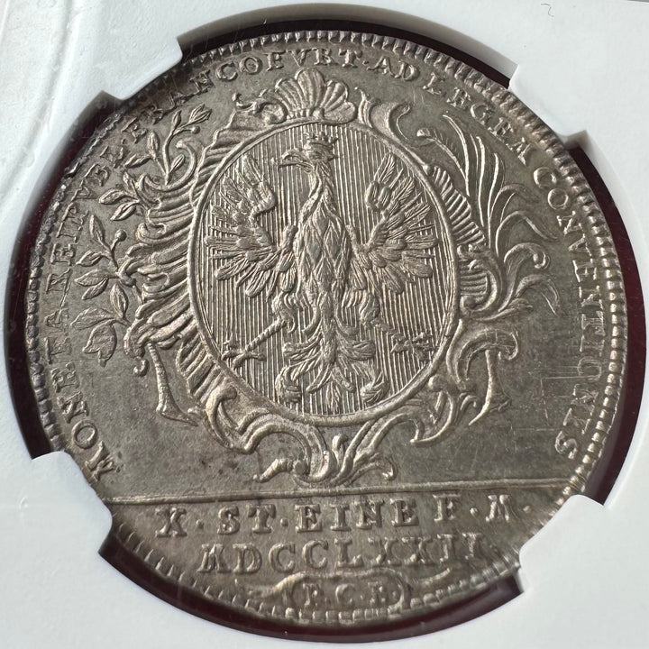 1772年 ドイツ🇩🇪フランクフルト 都市景観 ターラー 銀貨 NGC MS62