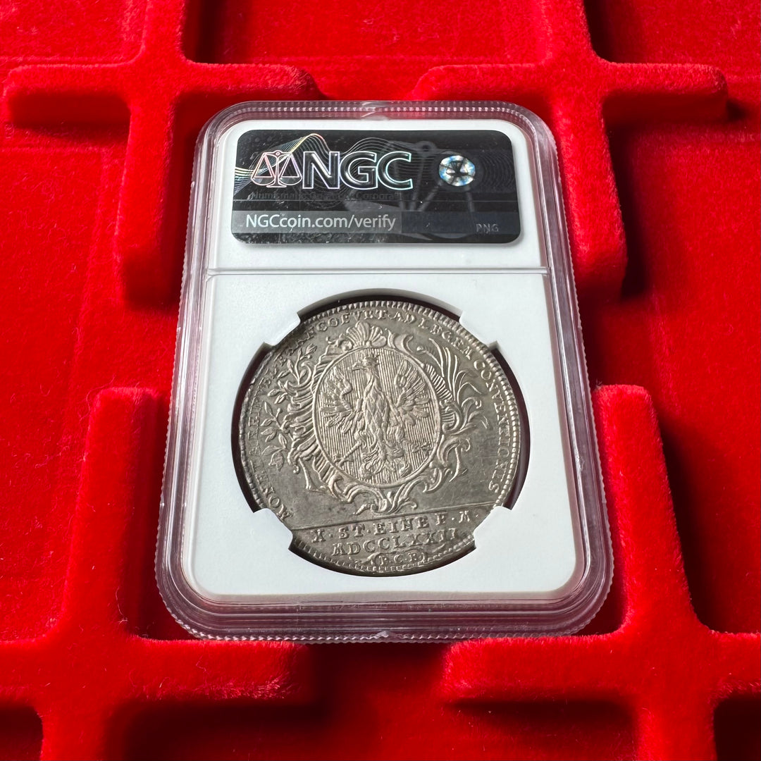 1772年 ドイツ🇩🇪フランクフルト 都市景観 ターラー 銀貨 NGC MS62