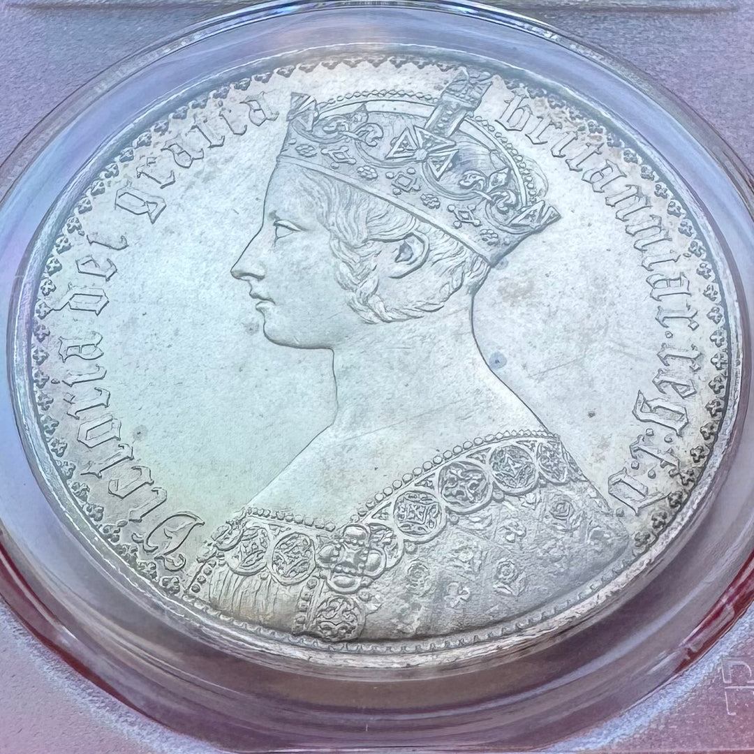 1847年 英国🇬🇧 ゴシッククラウン銀貨 PCGS PR61 UN DEC
