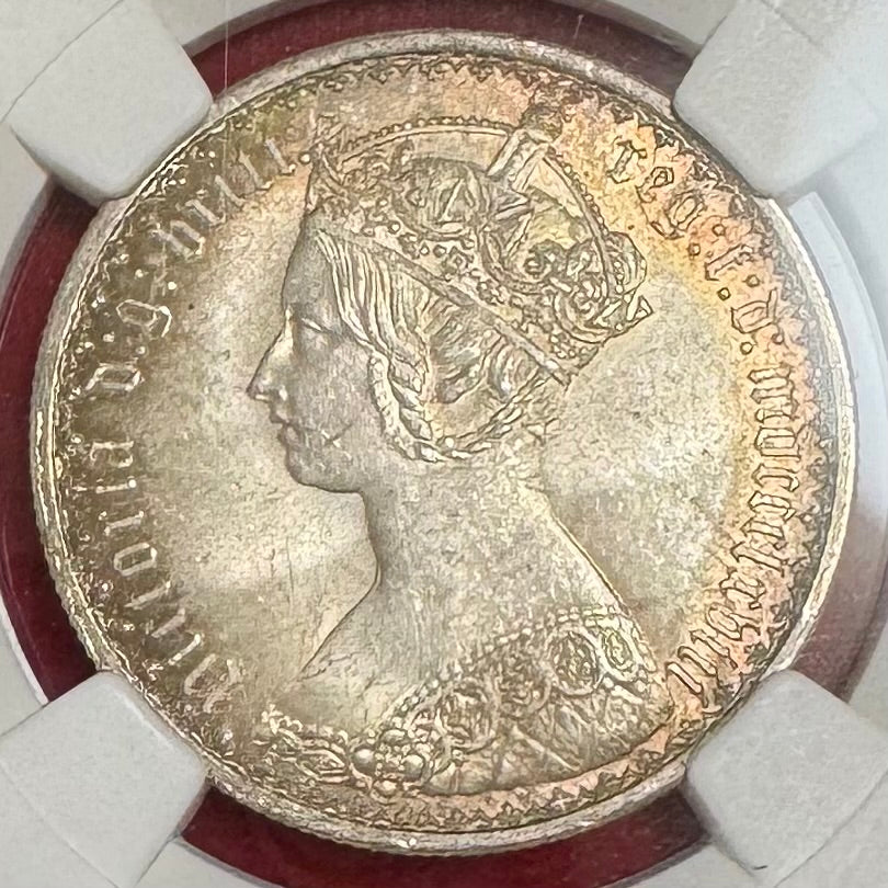 1849年 英国 ヴィクトリア女王 ゴシック ゴッドレス フローリン