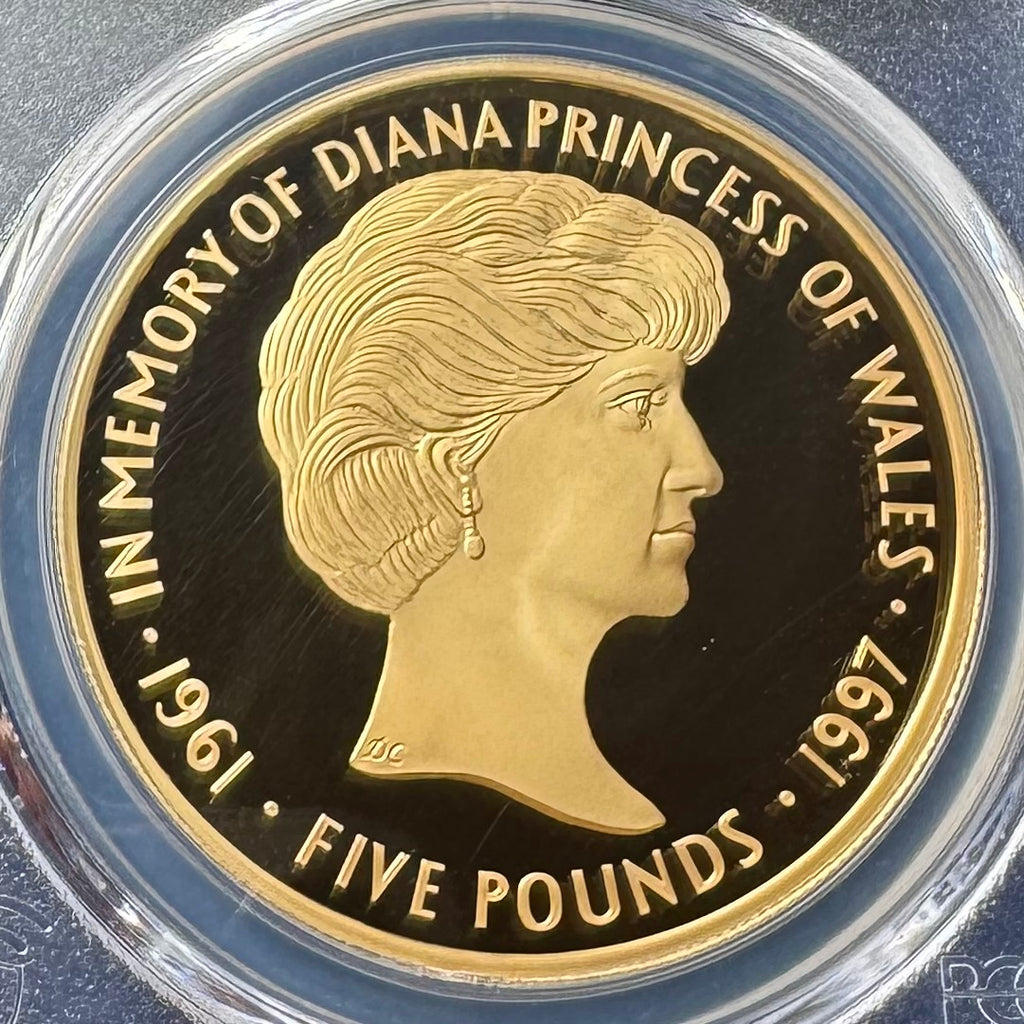 2017年 🇬🇧T.D.C ダイアナ 5ポンド金貨 PCGS PR70DCAM 最高鑑定