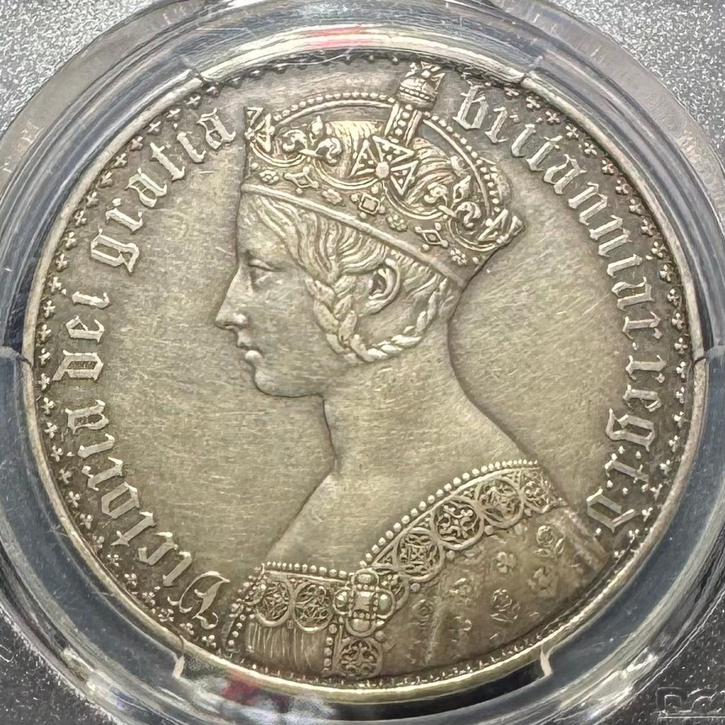 1847年 英国🇬🇧 ゴシッククラウン銀貨 PCGS PR58 UN DEC. – FIRST