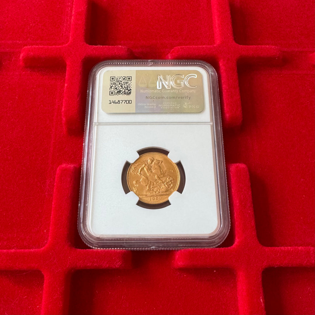 SOLD】1959年 英国?? エリザベス2世 ヤングヤング ソブリン金貨 MS66 