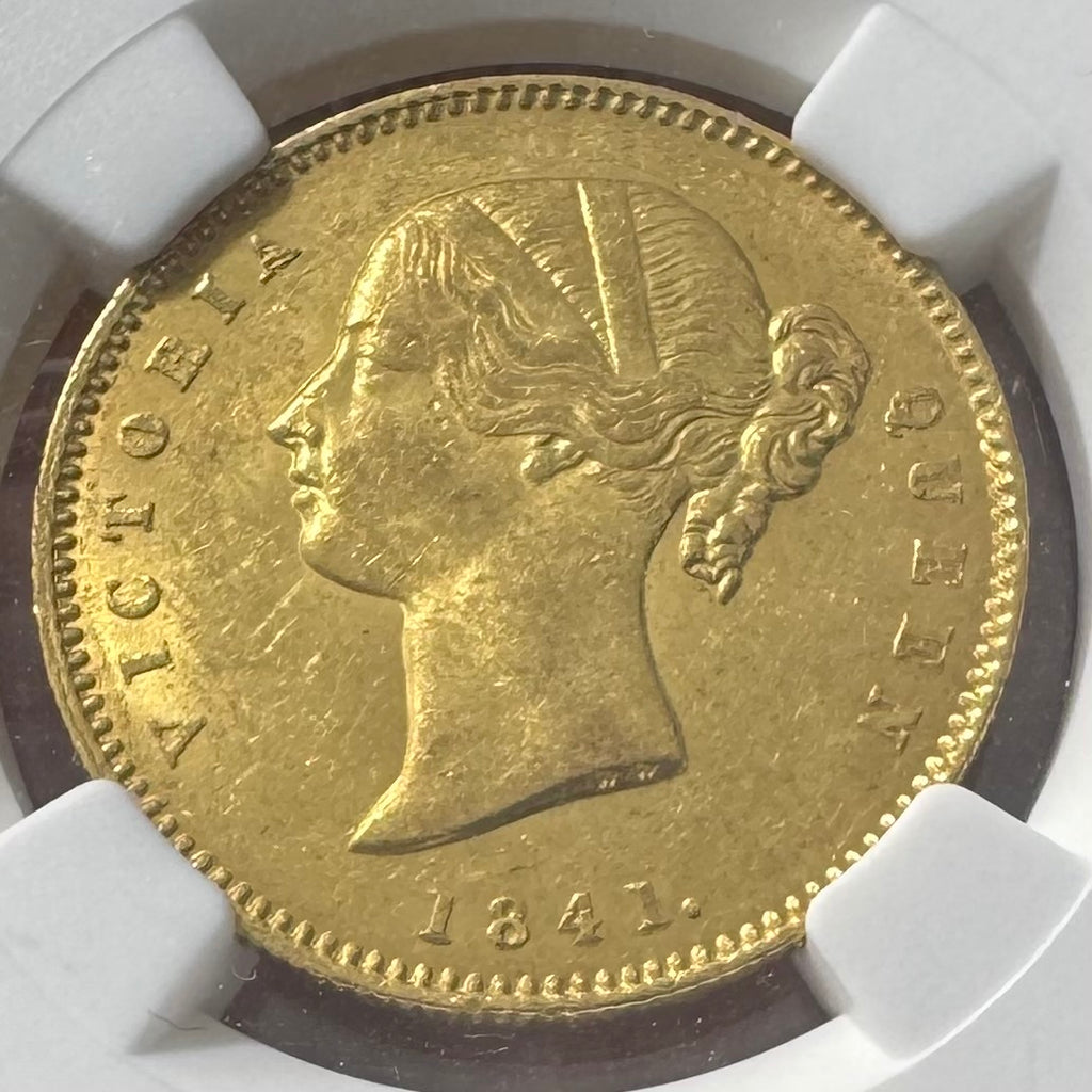 1841年 英領🇬🇧インド モハール金貨 ヴィクトリア女王 NGC MS60