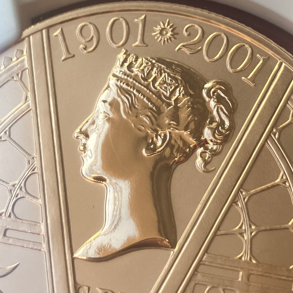 SOLD】2001年 英国 ヴィクトリア女王没後100周年記念 5ポンド金貨 リバースプルーフ PF70 最高鑑定 – FIRST SOVEREIGN