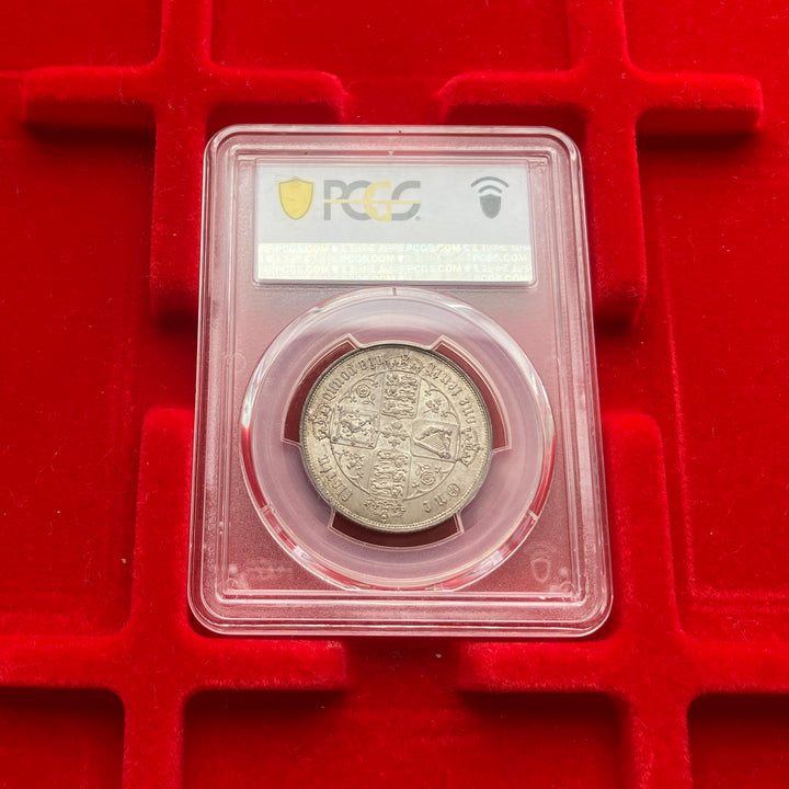1885 ヴィクトリア ゴシック フローリン 銀貨 シールド PCGS MS63 1885 ヴィクトリア ゴシック フローリン 銀貨 シールド PCGS