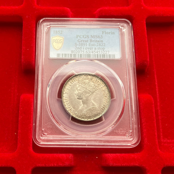 1885 ヴィクトリア ゴシック フローリン 銀貨 シールド PCGS MS63 1885 ヴィクトリア ゴシック フローリン 銀貨 シールド PCGS