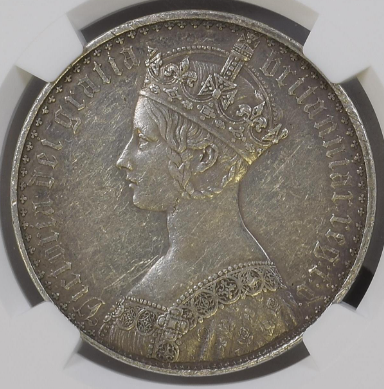 SOLD】1847年 英国 R2ゴシッククラウン 銀貨 プレーンエッジ ピュアシルバー PF53 NGC – FIRST SOVEREIGN