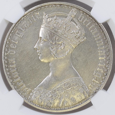 1817年 イギリス ジョージ3世 ハーフクラウン銀貨 NGC AU55-