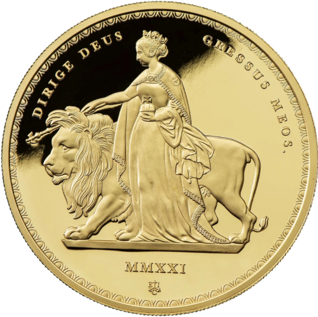 SOLD】2021年 セントヘレナ ウナとライオン 2オンス プルーフ金貨