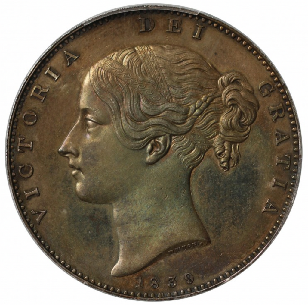 1839年 英国 ヴィクトリア クラウン 銀貨 ヤングヘッド PR63 PCGS – FIRST SOVEREIGN