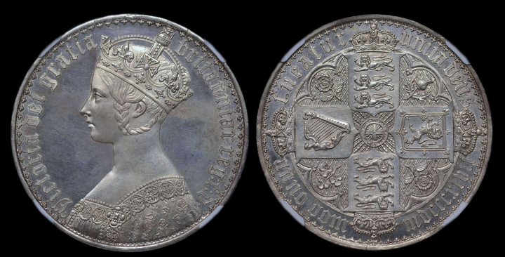 1847年 英国 ゴシッククラウン銀貨 PF63 – FIRST SOVEREIGN