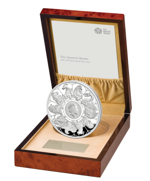 2021 英国　クイーンズビースト　コンプリーター　１オンス銀貨プルーフ SOLD 2021年 英国 クイーンズビースト コンプリーター 500ポンド