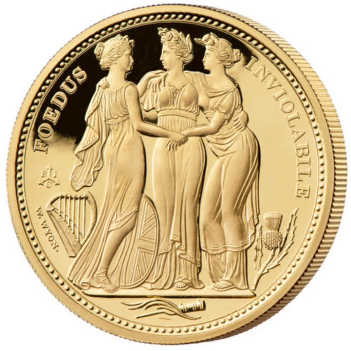 SOLD】2021年 セントヘレナ スリーグレイセス 5ポンド金貨 プルーフ