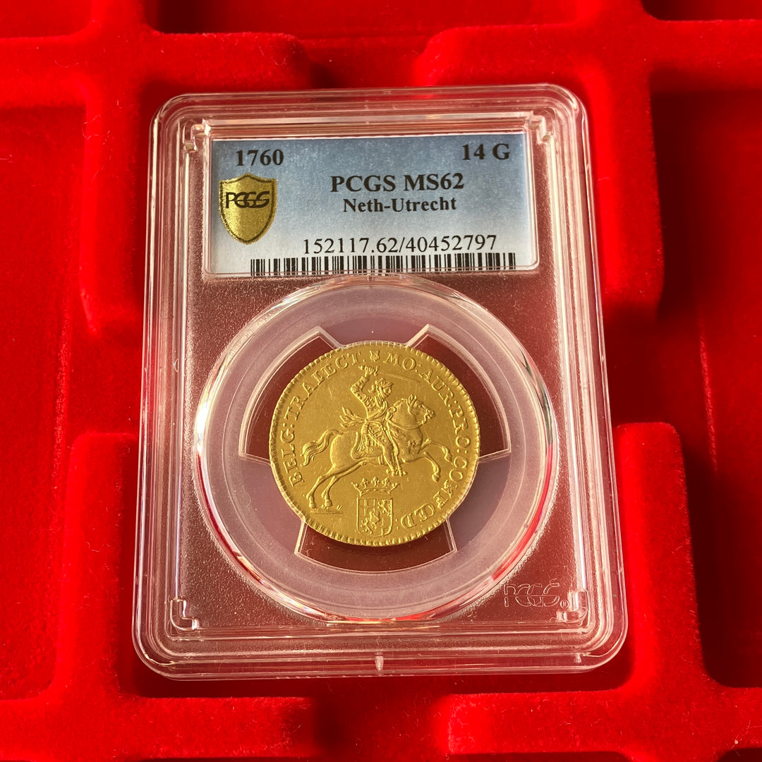 SOLD】1760年 オランダ ゴールデンライダー ユトレヒト 14ギルダー 金貨 MS62 PCGS – FIRST SOVEREIGN