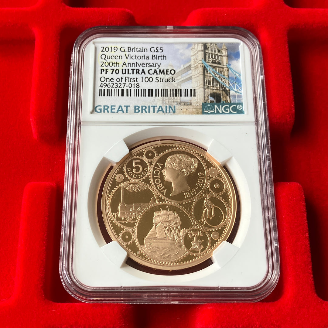 2019年 英国 ヴィクトリア生誕200年記念 5ポンド金貨 One of