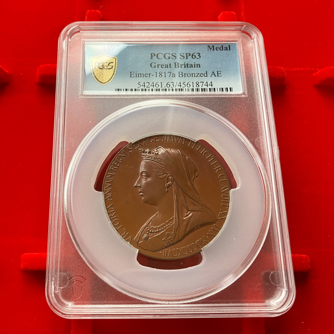 【SOLD】1897年 英国 ヴィクトリア女王 即位60周年記念 銀メダルSP64 + 銅メダルSP63 PCGS – FIRST SOVEREIGN