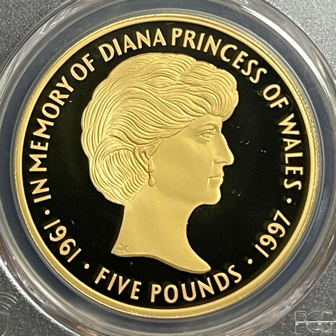 SOLD】2017年 英国領トリスタン ダイアナ 5ポンド プルーフ 金貨 PCGS