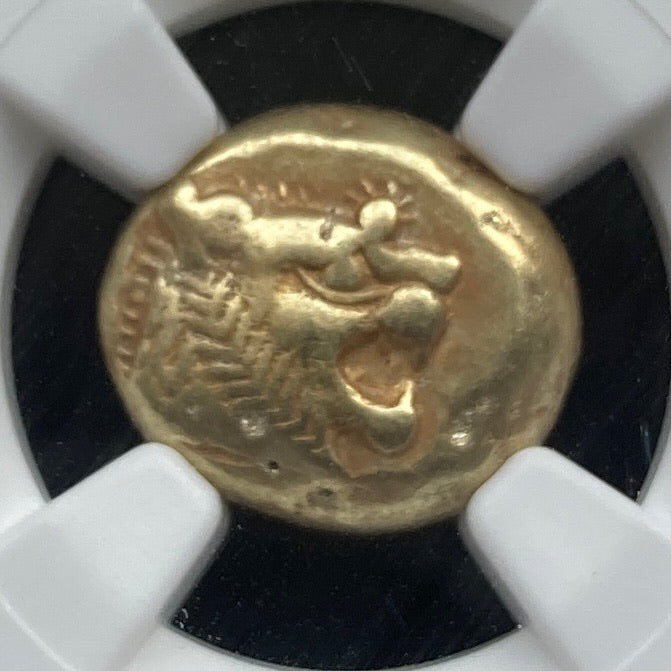 古代リディア王国 c.610-546B.C 1/3スタ-テル・エレクトロン貨 ChVF – FIRST SOVEREIGN