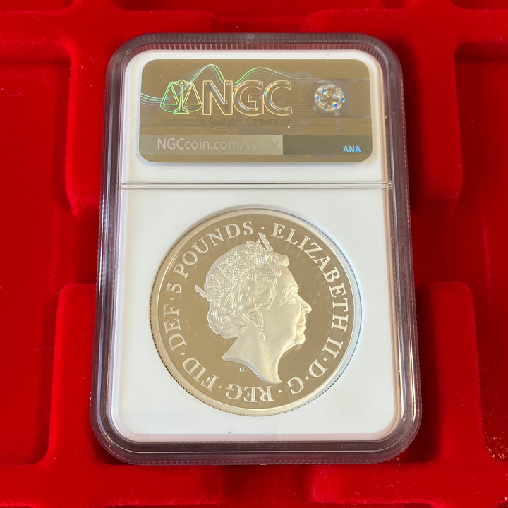 SOLD】2019年 英国ロイヤルミント ウナとライオン 2オンス 5ポンド銀貨
