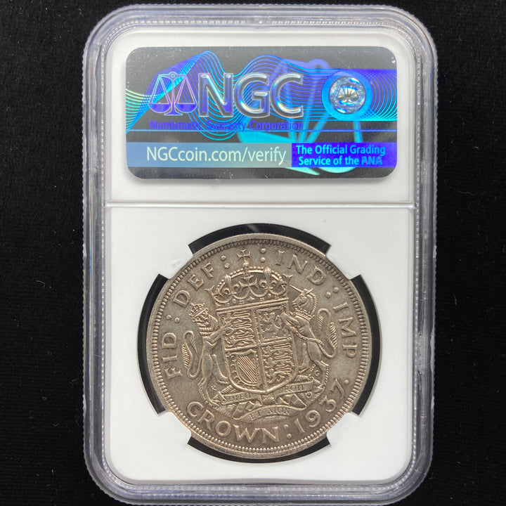 1937年 イギリス クラウン銀貨 ジョージ6世の戴冠式記念銀貨 NGC 鑑定 1937年 イギリス クラウン銀貨 ジョージ6世の戴冠式記念銀貨 IND