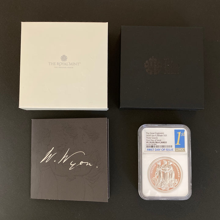 SOLD】 2020年 英国🇬🇧 スリーグレイセス 2オンス 銀貨