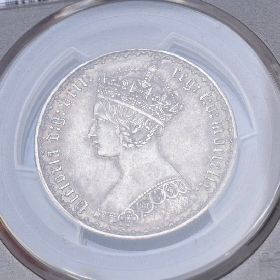 SOLD】1859年 イギリス ヴィクトリア ゴシック フローリン 銀貨 MS64+ PCGS – FIRST SOVEREIGN