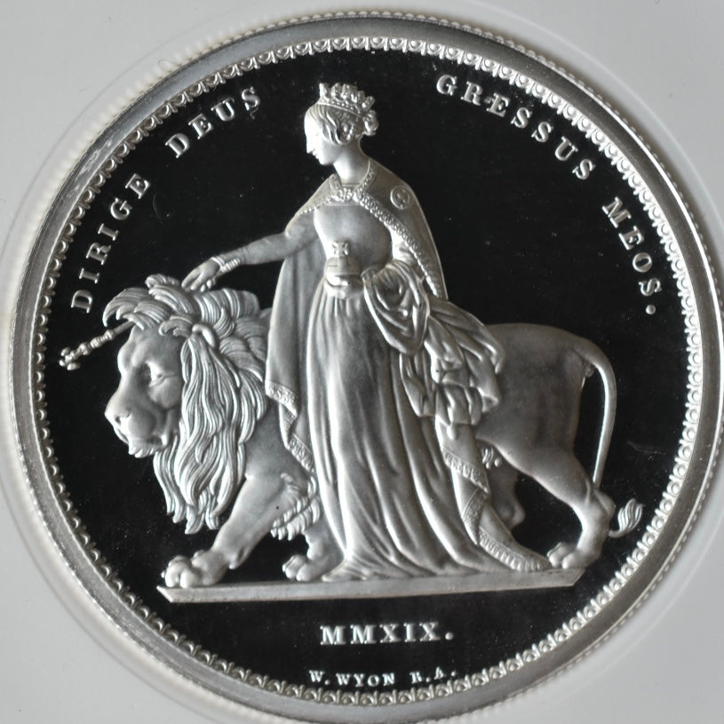 SOLD】2019年 イギリス ウナとライオン 2オンス 5ポンド銀貨 NGC