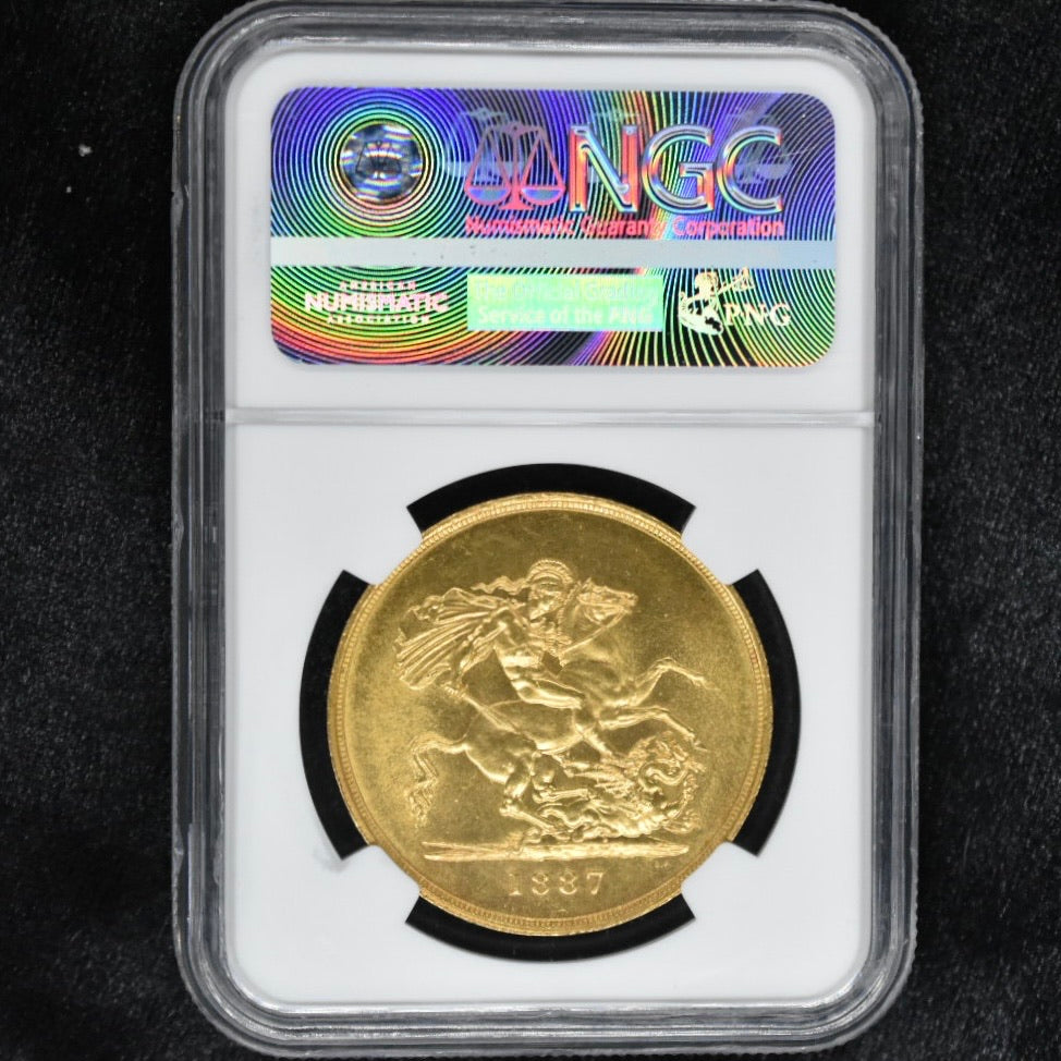 1887年/イギリス/MS63/ジュビリーヘッド/金貨/2ポンド/NGC 1887年/イギリス/MS63/ジュビリーヘッド/金貨/2ポンド/NGC
