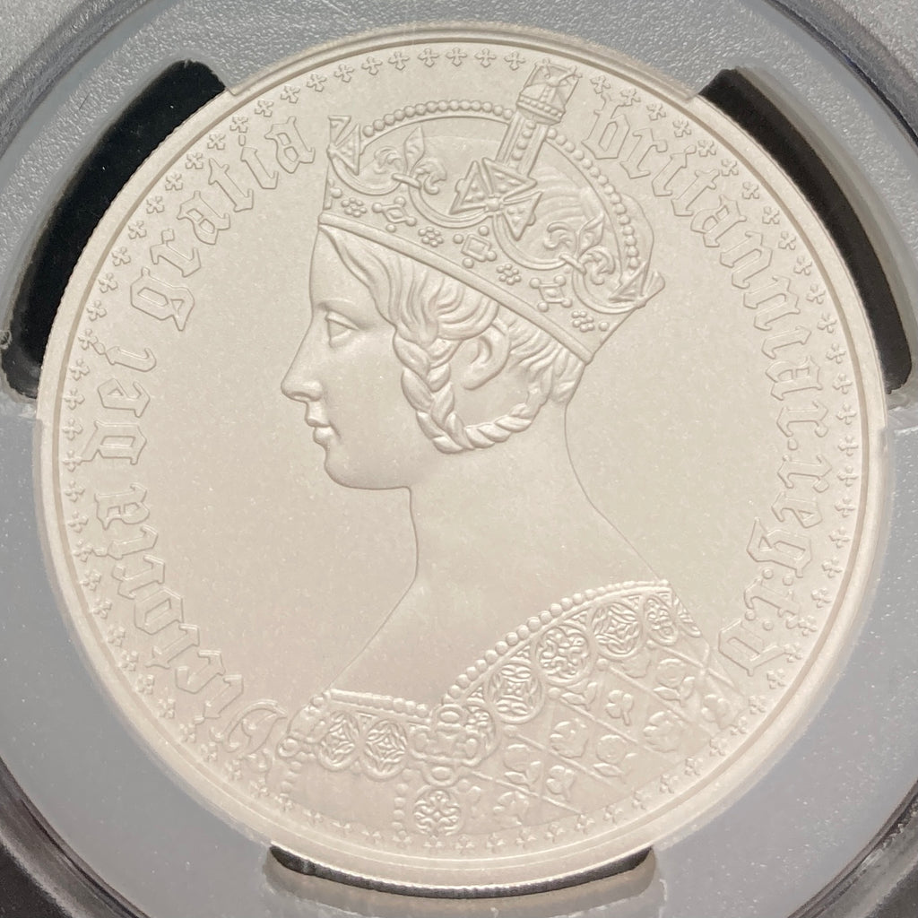 2021年オルダニー ニューゴシッククラウン 20ポンド銀貨 PCGS PR70