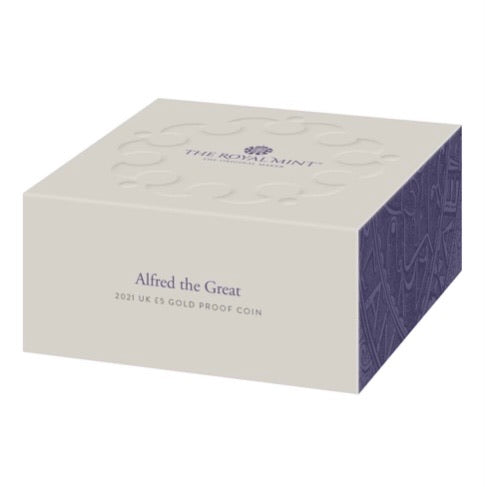 イギリス 2021年 アルフレッド大王 5ポンド金貨 プルーフ – FIRST