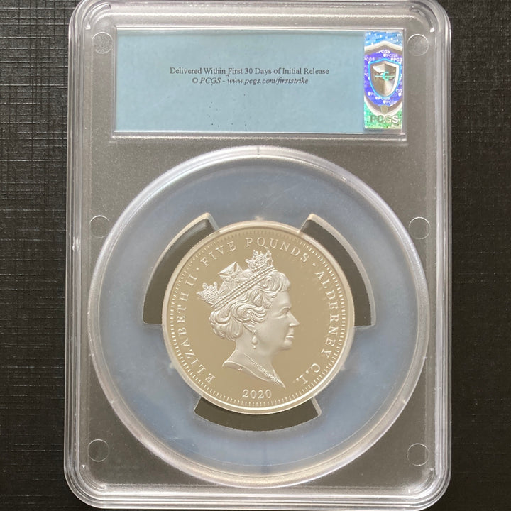 【限定品】イギリス領オルダニー スリーグレイセス プルーフ銀貨 5ポンド2オンス 2020年 オルダニー スリーグレイセス 5ポンド 2oz プルーフ銀貨