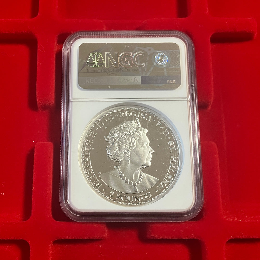 SOLD】2021年 セントヘレナ ウナとライオン 2オンス銀貨 PF70UCAM FDI