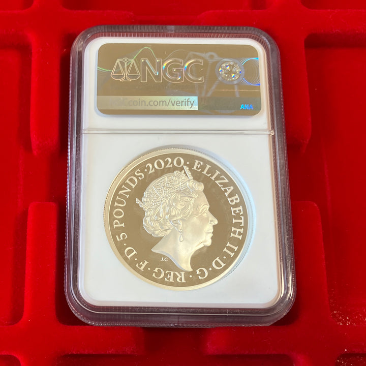 2020年 英国🇬🇧 スリーグレーセス 2オンス 5ポンド 銀貨 PF70UCAM