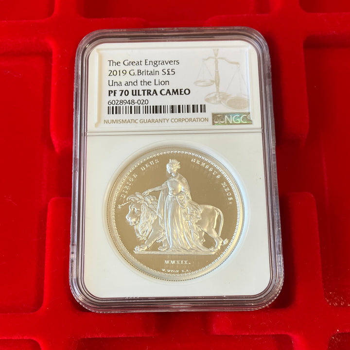 SOLD】2019年 英国ロイヤルミント ウナとライオン 2オンス 5ポンド銀貨